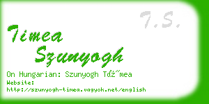 timea szunyogh business card